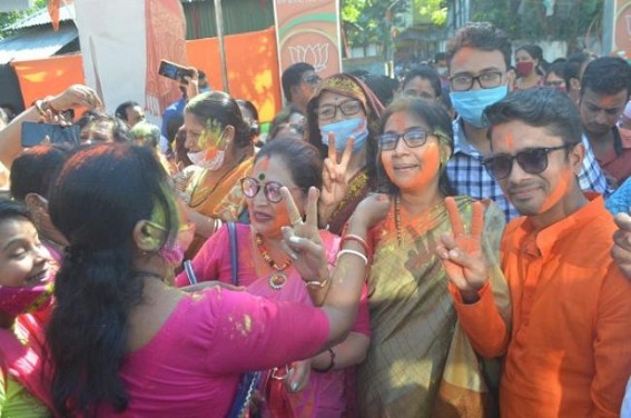 Tripura BJP pitches about 'Vikas' after Bihar poll results : Held Victory Rally Tripura BJP pitches about 'Vikas' after Bihar poll results : Held Victory Rally